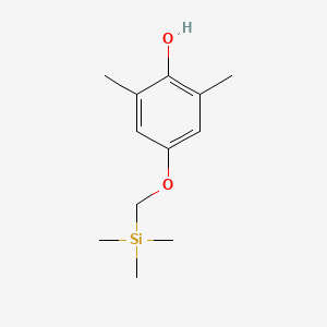 molecular formula C12H20O2Si B8635314 2,6-Dimethyl-4-[(trimethylsilyl)methoxy]phenol CAS No. 139645-80-0