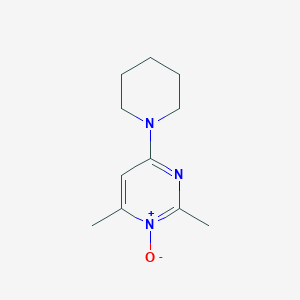 molecular formula C11H17N3O B8635321 2,4-Dimethyl-6-piperidinopyrimidine 3-oxide CAS No. 138849-11-3