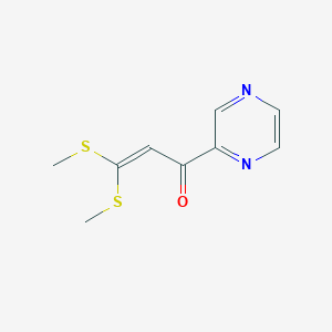molecular formula C9H10N2OS2 B8635362 3,3-Bis(methylsulfanyl)-1-(pyrazin-2-yl)prop-2-en-1-one CAS No. 62124-78-1