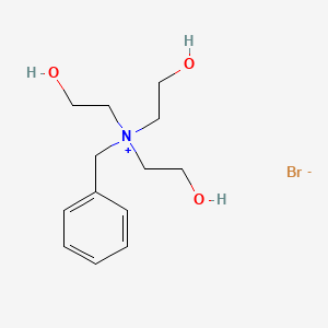 molecular formula C13H22BrNO3 B8635374 N-Benzyl-2-hydroxy-N,N-bis(2-hydroxyethyl)ethan-1-aminium bromide CAS No. 143245-78-7