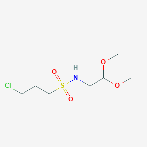 molecular formula C7H16ClNO4S B8635435 N-[2,2-bis(methyloxy)ethyl]-3-chloro-1-propanesulfonamide 