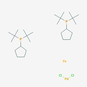 molecular formula C26H54Cl2FeP2Pd B8635452 [1,1'-bis(di-tert-butylphosphino) ferrocene]dichloropalladium(II) 