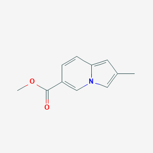 molecular formula C11H11NO2 B8635462 Methyl 2-methylindolizine-6-carboxylate 