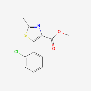 molecular formula C12H10ClNO2S B8635478 5-(2-Chloro-phenyl)-2-methyl-thiazole-4-carboxylic acid methyl ester 