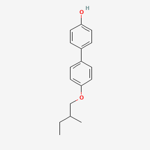 molecular formula C17H20O2 B8635555 4'-(2-Methylbutoxy)biphenyl-4-ol CAS No. 73536-60-4