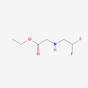 molecular formula C6H11F2NO2 B8635563 Glycine, N-(2,2-difluoroethyl)-, ethyl ester 