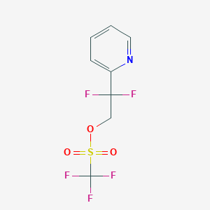 molecular formula C8H6F5NO3S B8635575 2,2-Difluoro-2-(2-pyridyl)ethyl trifluoromethanesulfonate CAS No. 267875-66-1