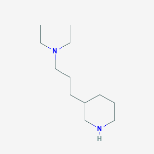 molecular formula C12H26N2 B8635577 3-[3-(Diethylamino)propyl]piperidine 