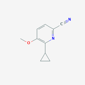 molecular formula C10H10N2O B8635588 6-Cyclopropyl-5-methoxypyridine-2-carbonitrile 