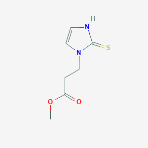 molecular formula C7H10N2O2S B8635615 1-(3-Methoxy-3-oxopropyl)imidazol-2-thiol 