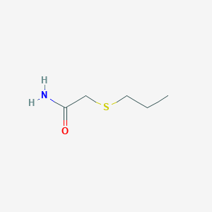 molecular formula C5H11NOS B8635623 Acetamide, 2-(propylthio)- 
