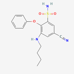 molecular formula C17H19N3O3S B8635629 3-(Butylamino)-5-cyano-2-phenoxybenzene-1-sulfonamide CAS No. 62275-79-0