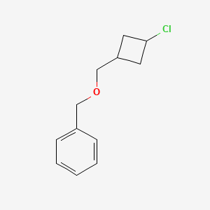 molecular formula C12H15ClO B8635636 [[(3-Chlorocyclobutyl)methoxy]methyl]benzene 