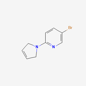 molecular formula C9H9BrN2 B8635638 2-(3-Pyrrolin-1-yl)-5-bromopyridine 