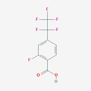 molecular formula C9H4F6O2 B8635649 2-Fluoro-4-(perfluoroethyl)benzoic acid 
