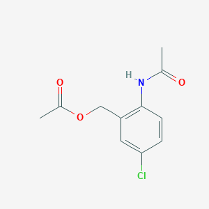 molecular formula C11H12ClNO3 B8635672 (2-Acetamido-5-chlorophenyl)methyl acetate CAS No. 825619-15-6