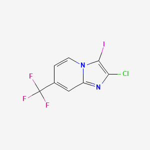 molecular formula C8H3ClF3IN2 B8635681 2-Chloro-3-iodo-7-(trifluoromethyl)imidazo[1,2-a]pyridine 