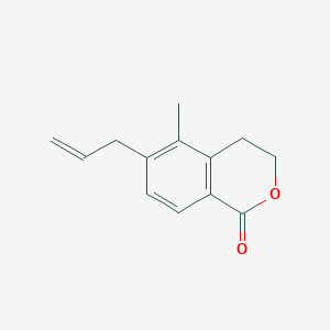 molecular formula C13H14O2 B8635687 5-Methyl-6-(prop-2-en-1-yl)-3,4-dihydro-1H-isochromen-1-one 