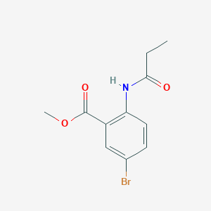molecular formula C11H12BrNO3 B8635718 5-Bromo-2-propionylamino-benzoic acid methyl ester 
