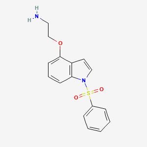 molecular formula C16H16N2O3S B8635726 2-[1-(Benzenesulfonyl)indol-4-yl]oxyethanamine CAS No. 444190-28-7