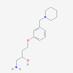 molecular formula C16H26N2O2 B8635747 1-Amino-4-{3-[(piperidin-1-yl)methyl]phenoxy}butan-2-ol CAS No. 86506-79-8