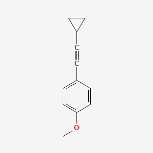molecular formula C12H12O B8635748 1-(2-Cyclopropylethynyl)-4-methoxybenzene 