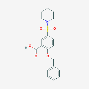 2-[(Phenylmethyl)oxy]-5-(1-piperidinylsulfonyl)benzoic acid