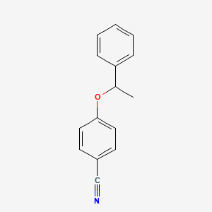 molecular formula C15H13NO B8635755 4-(1-Phenylethoxy)benzonitrile 