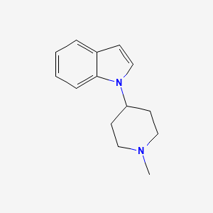molecular formula C14H18N2 B8635798 1-(1-methyl-piperidin-4-yl)-1H-indole CAS No. 118511-70-9