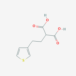 [2-(Thiophen-3-yl)ethyl]propanedioic acid