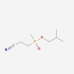 molecular formula C8H16NO2P B8635826 isobutyl P-(2-cyanoethyl)-P-methyl-phosphinate 