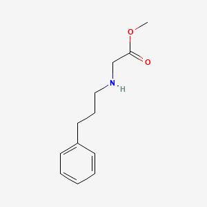 molecular formula C12H17NO2 B8635850 Methyl 2-((3-phenylpropyl)amino)acetate 