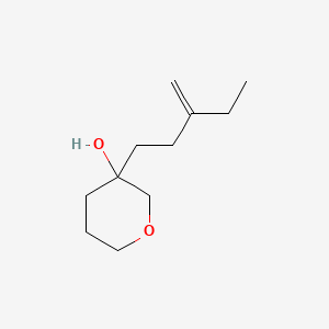 molecular formula C11H20O2 B8635857 3-(3-Methylidenepentyl)oxan-3-ol CAS No. 88664-31-7