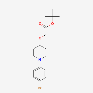 molecular formula C17H24BrNO3 B8635882 Tert-butyl 2-(1-(4-bromophenyl)piperidin-4-yloxy)acetate 