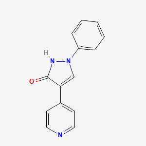 1-Phenyl-4-pyridin-4-yl-1,2-dihydro-3H-pyrazol-3-one