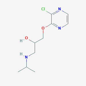 molecular formula C10H16ClN3O2 B8635938 1-[(3-Chloropyrazin-2-yl)oxy]-3-[(propan-2-yl)amino]propan-2-ol CAS No. 54226-46-9