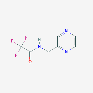 molecular formula C7H6F3N3O B8635945 Acetamide, 2,2,2-trifluoro-N-(2-pyrazinylmethyl)- 