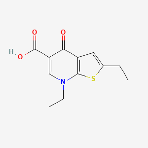 B8635949 2,7-Diethyl-4-oxo-4,7-dihydrothieno[2,3-b]pyridine-5-carboxylic acid CAS No. 55503-25-8