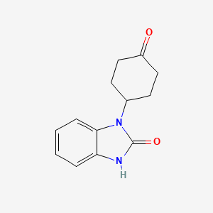 molecular formula C13H14N2O2 B8635961 1,3-dihydro-1-(4-oxocyclohexyl)-2H-benzimidazol-2-one 