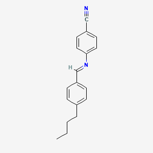 molecular formula C18H18N2 B8635983 4-{(E)-[(4-Butylphenyl)methylidene]amino}benzonitrile CAS No. 49763-59-9