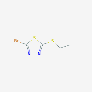 molecular formula C4H5BrN2S2 B8635991 2-Bromo-5-ethylsulfanyl-1,3,4-thiadiazole 