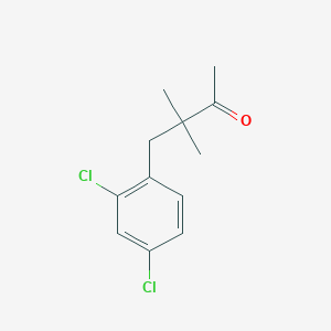 molecular formula C12H14Cl2O B8635996 4-(2,4-Dichlorophenyl)-3,3-dimethylbutan-2-one CAS No. 88356-05-2