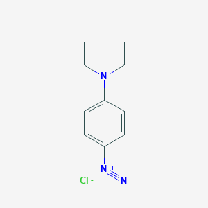 molecular formula C10H14ClN3 B086360 4-(Diethylamino)benzenediazonium chloride CAS No. 148-90-3