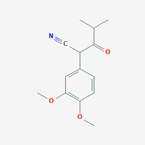 molecular formula C14H17NO3 B8636014 2-[3,4-Bis(methyloxy)phenyl]-4-methyl-3-oxopentanenitrile 