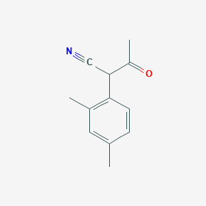 molecular formula C12H13NO B8636021 1-Cyano-1-(2,4-dimethylphenyl)propan-2-one 