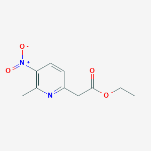molecular formula C10H12N2O4 B8636028 Ethyl 2-(6-methyl-5-nitropyridin-2-YL)acetate 