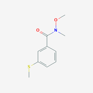 molecular formula C10H13NO2S B8636042 N-methoxy-N-methyl-3-(methylthio)benzamide 