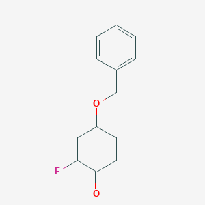 molecular formula C13H15FO2 B8636049 4-(Benzyloxy)-2-fluorocyclohexanone 