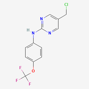 molecular formula C12H9ClF3N3O B8636066 5-(chloromethyl)-N-(4-(trifluoromethoxy)phenyl)pyrimidin-2-amine 