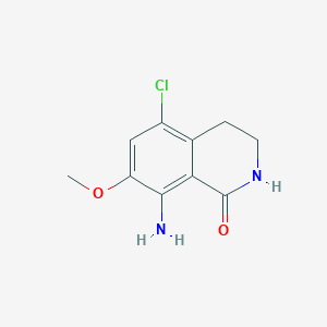 molecular formula C10H11ClN2O2 B8636097 8-amino-5-chloro-7-methoxy-3,4-dihydroisoquinolin-1(2H)-one 